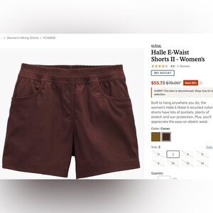 Prana Halle E-Waist hiking short in Iron